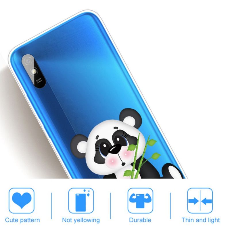 Etui Xiaomi Redmi 9A Przezroczysta Smutna Panda Etui Ochronne