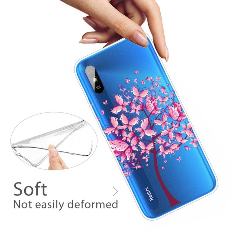 Etui Xiaomi Redmi 9A Różowy Wierzchołek Drzewa