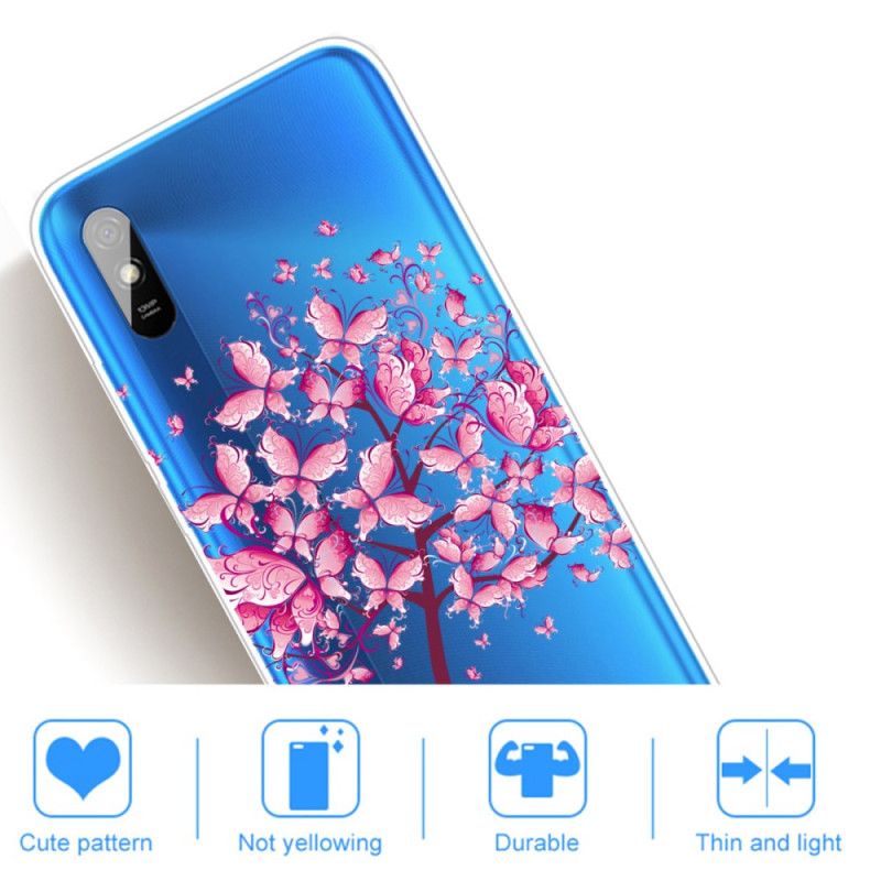 Etui Xiaomi Redmi 9A Różowy Wierzchołek Drzewa