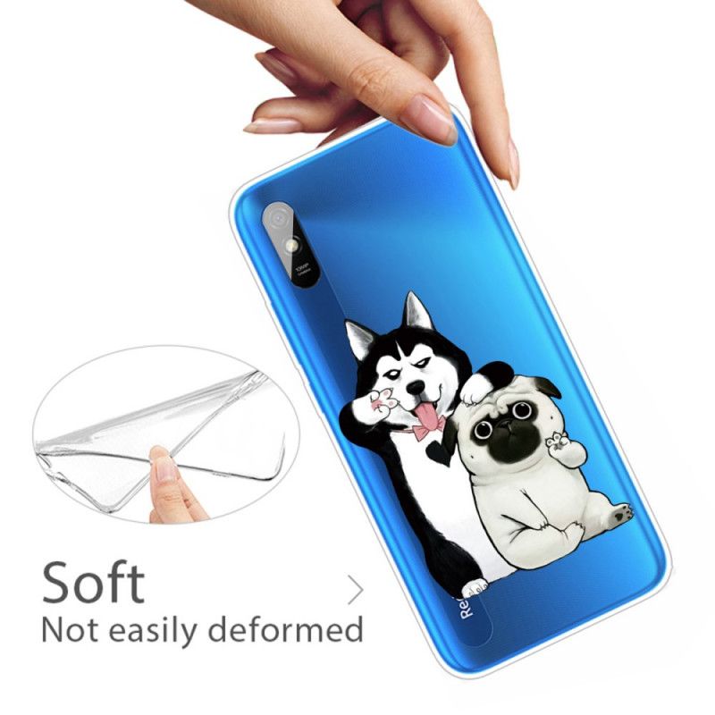 Etui Xiaomi Redmi 9A Śmieszne Psy