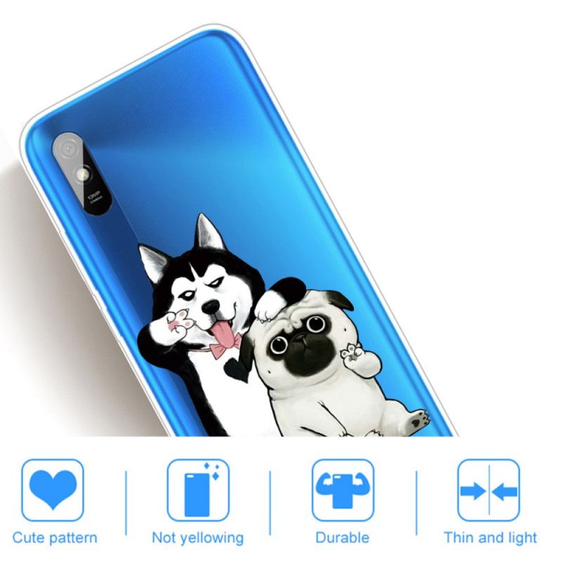 Etui Xiaomi Redmi 9A Śmieszne Psy