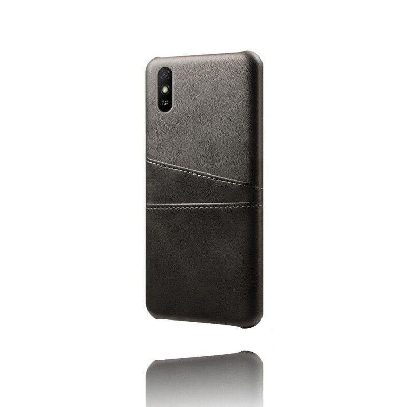 Etui Xiaomi Redmi 9A Szary Czarny Posiadacz Karty