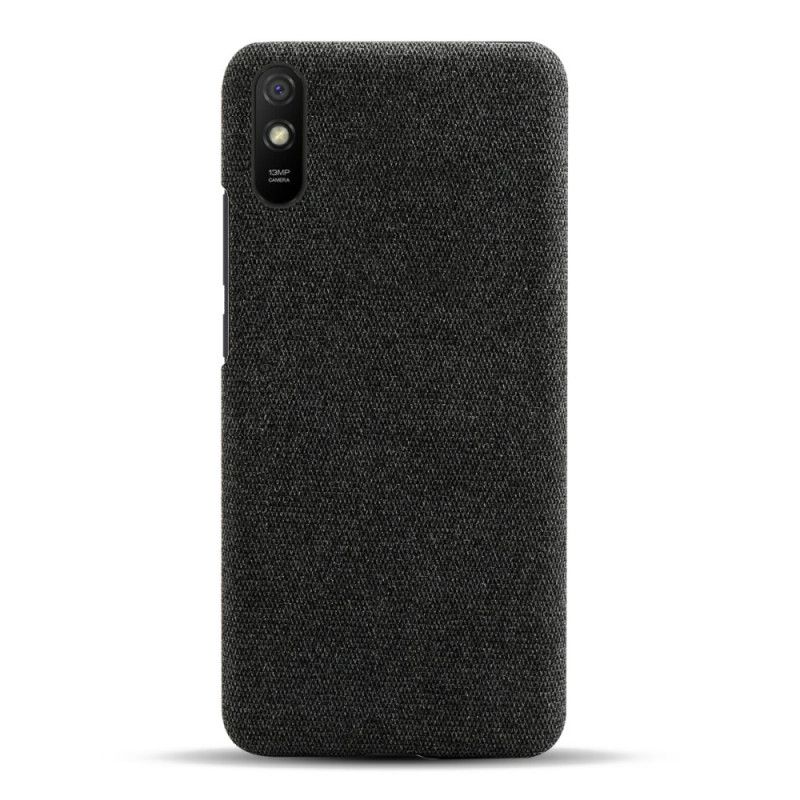 Etui Xiaomi Redmi 9A Szary Czarny Szykowna Tkanina Ksq