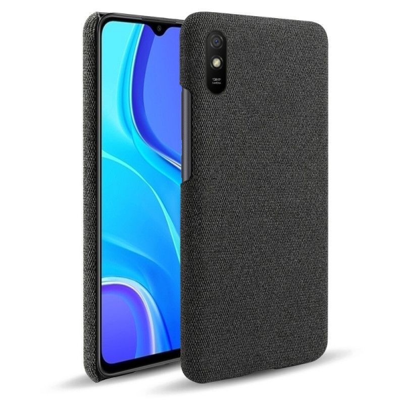 Etui Xiaomi Redmi 9A Szary Czarny Szykowna Tkanina Ksq