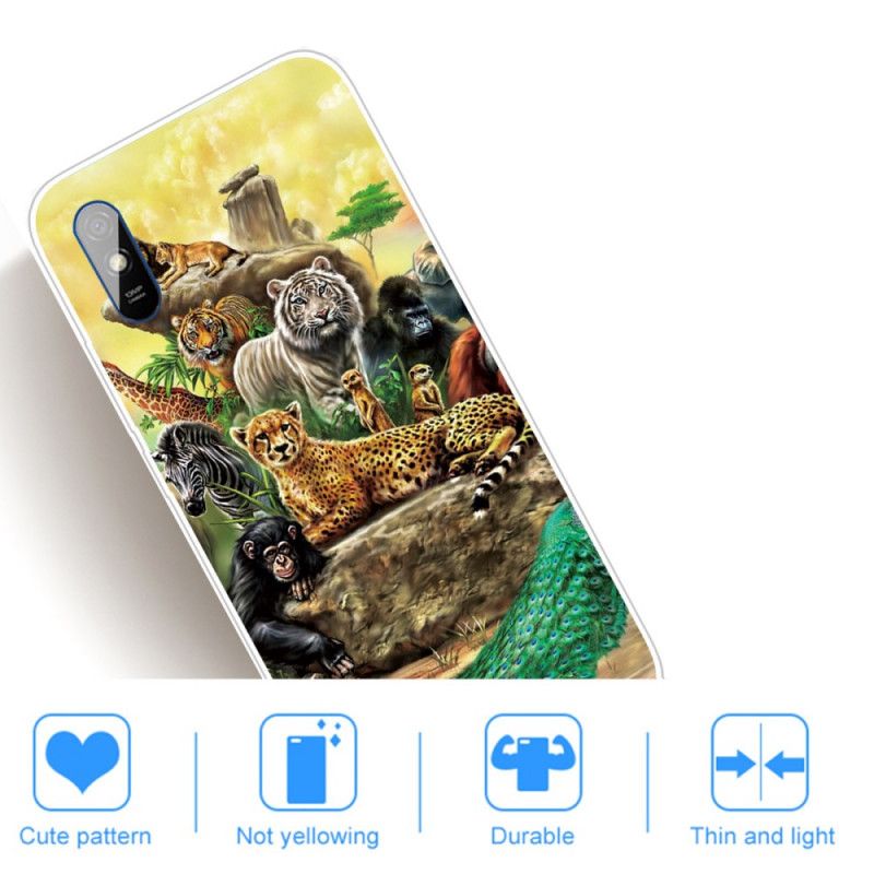 Etui Xiaomi Redmi 9A Zwierzęta Z Safari Etui Ochronne