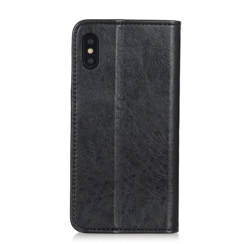 Flip Kotelot Xiaomi Redmi 9A Czerwony Czarny Dwoina Teksturowana Etui Ochronne