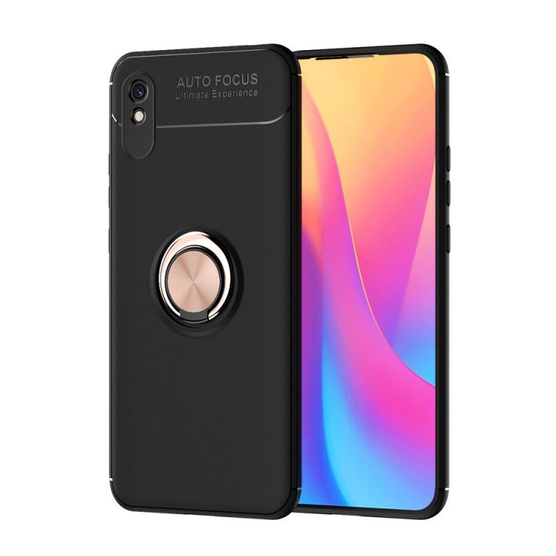 Futerały Xiaomi Redmi 9A Czerwony Czarny Etui na Telefon Pierścień Obrotowy