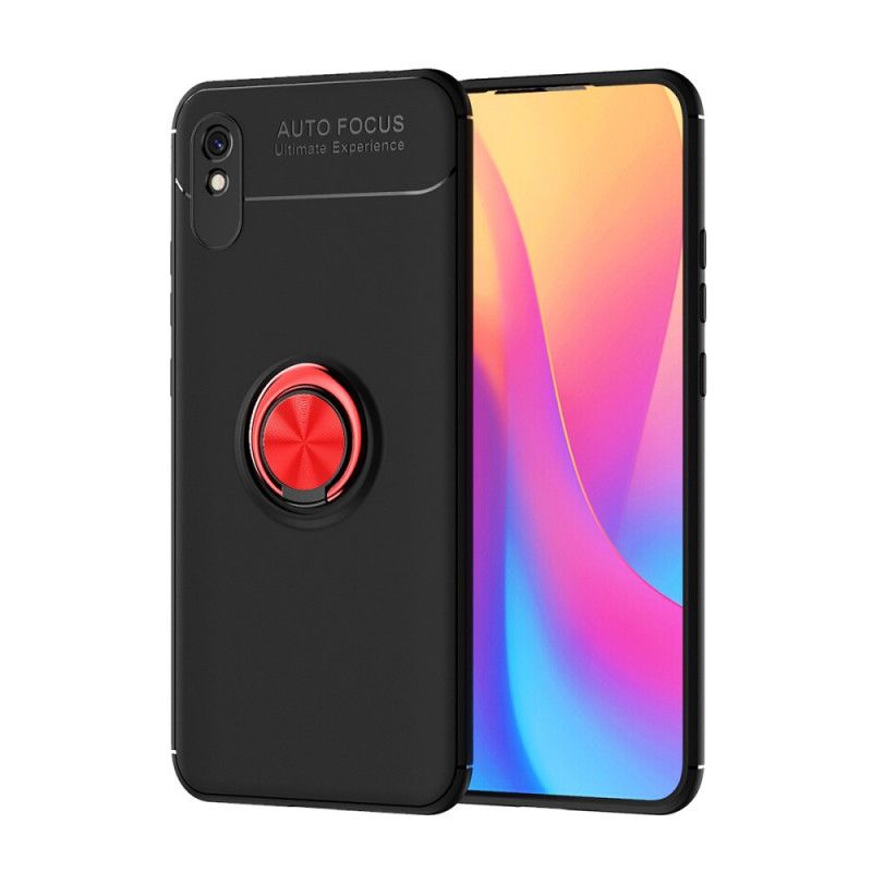 Futerały Xiaomi Redmi 9A Czerwony Czarny Etui na Telefon Pierścień Obrotowy