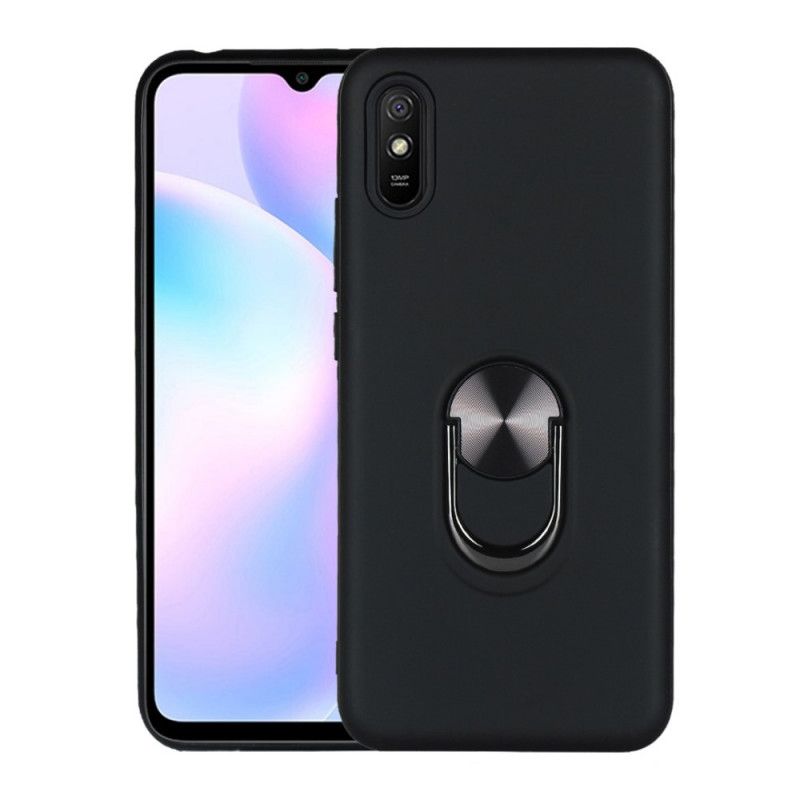 Futerały Xiaomi Redmi 9A Czerwony Czarny Etui na Telefon Zdejmowany Z Pierścieniem Podtrzymującym