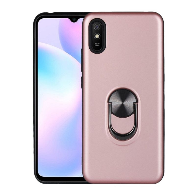 Futerały Xiaomi Redmi 9A Czerwony Czarny Etui na Telefon Zdejmowany Z Pierścieniem Podtrzymującym