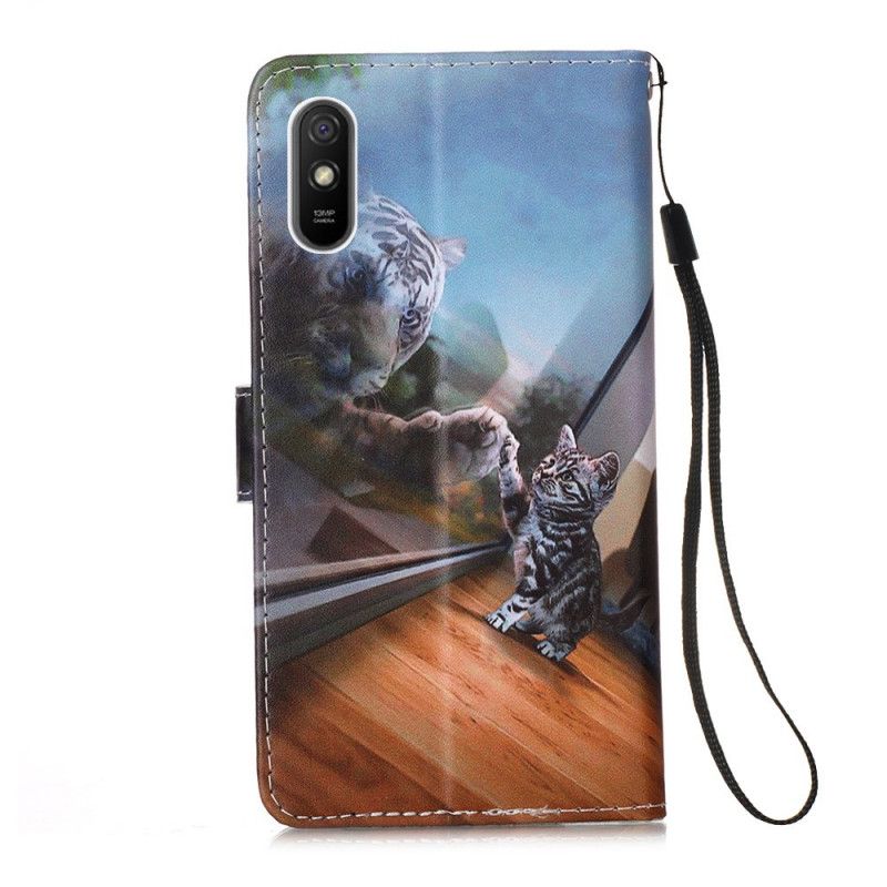 Obudowa Xiaomi Redmi 9A Jasnoniebieski Pomarańczowy Rozmyślania Ernesta Z Stringami Kota