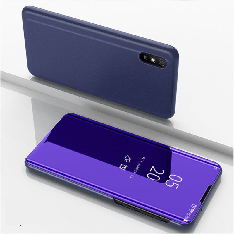 Widok Osłony Lusterka Xiaomi Redmi 9A Granatowy Czarny I Imitacji Skóry