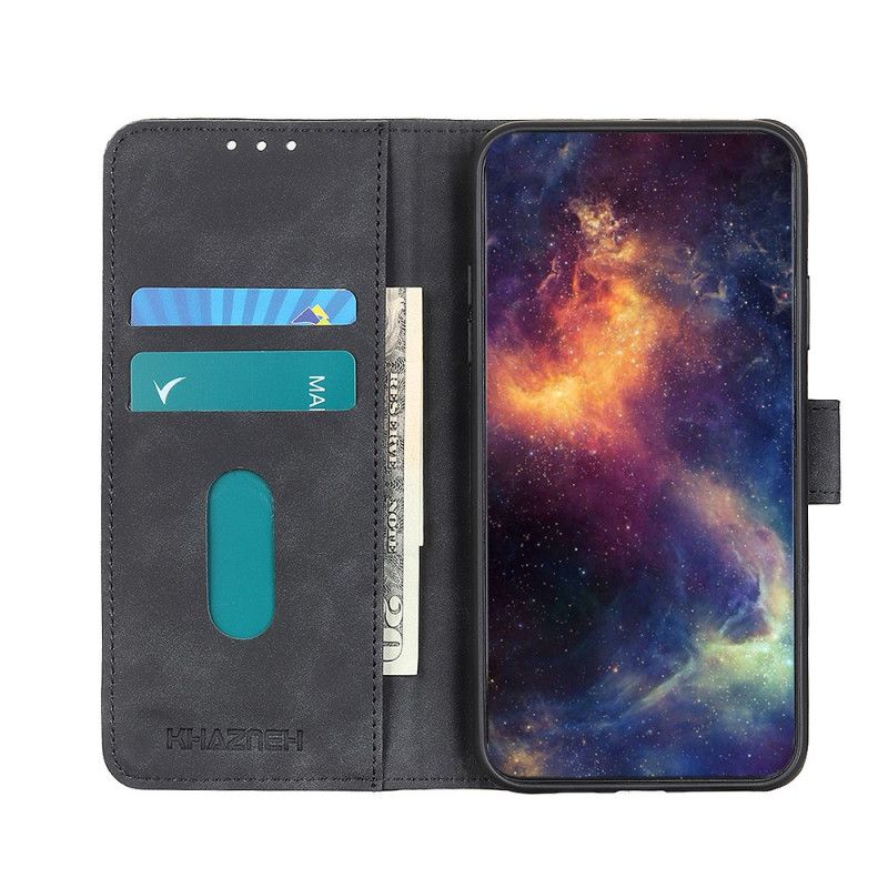 Etui Folio Xiaomi Redmi Note 10 Pro Czerwony Czarny Efekt Skóry Khazneh W Stylu Vintage Etui Ochronne