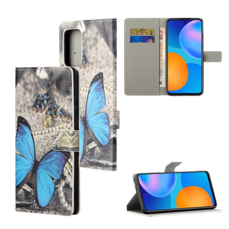 Etui Folio Xiaomi Redmi Note 10 Pro Niebieski Motyl