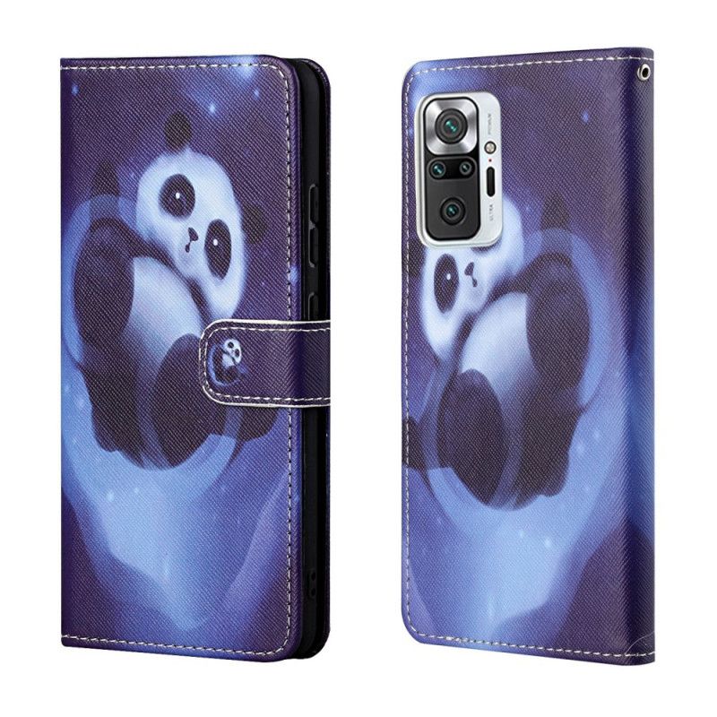 Etui Folio Xiaomi Redmi Note 10 Pro Przestrzeń Panda Ze Stringami Etui Ochronne