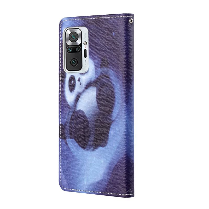 Etui Folio Xiaomi Redmi Note 10 Pro Przestrzeń Panda Ze Stringami Etui Ochronne