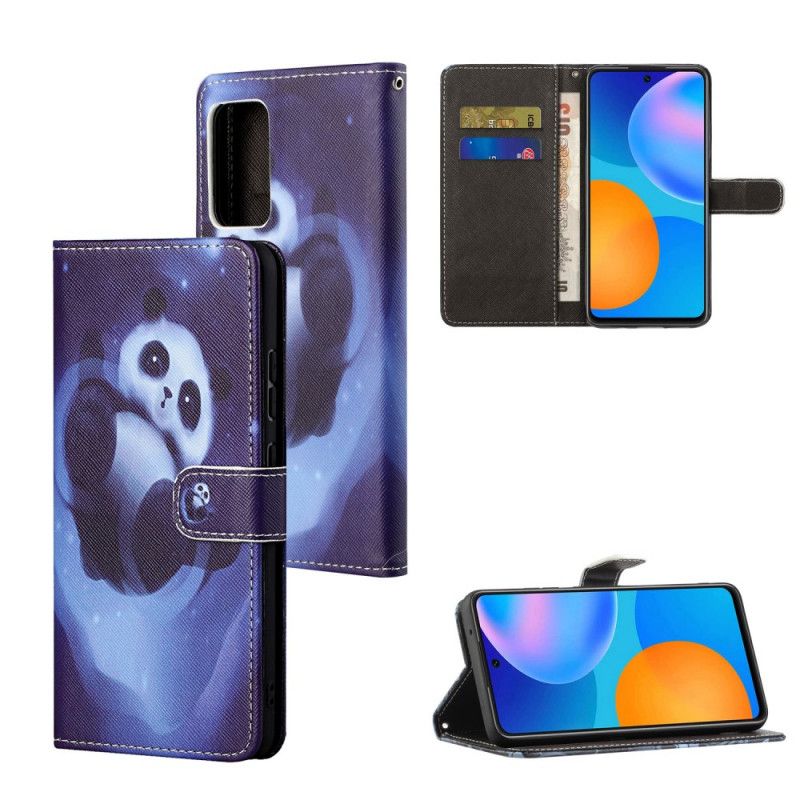 Etui Folio Xiaomi Redmi Note 10 Pro Przestrzeń Panda Ze Stringami Etui Ochronne