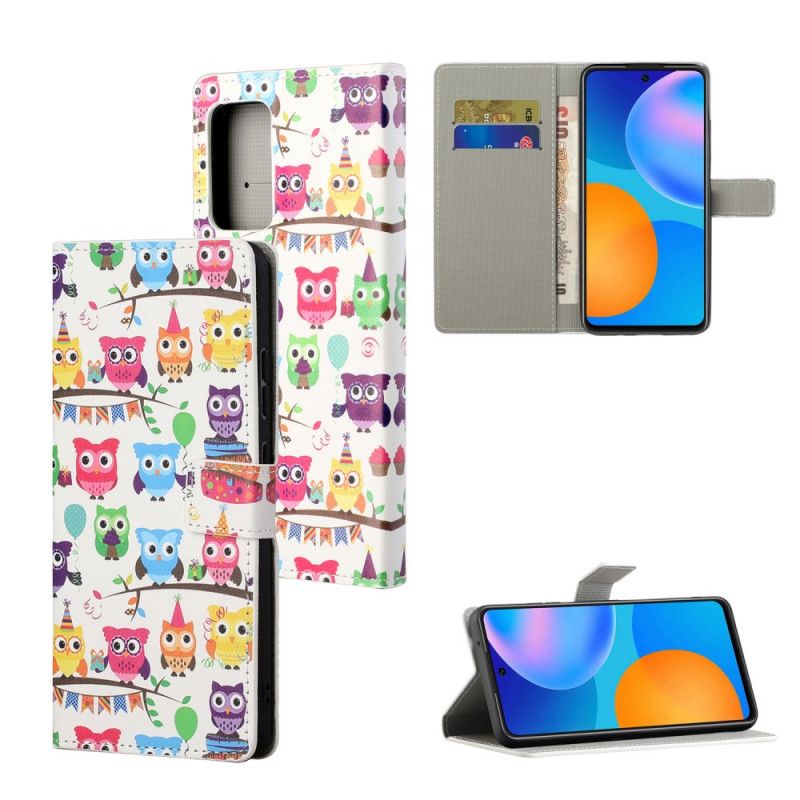 Etui Folio Xiaomi Redmi Note 10 Pro Wiele Sów Etui Ochronne