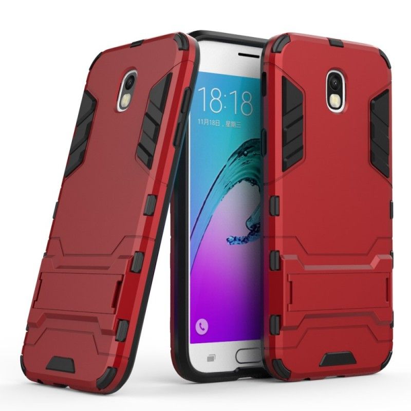 Etui Samsung Galaxy J5 2017 Granatowy Czerwony Ultra Odporny