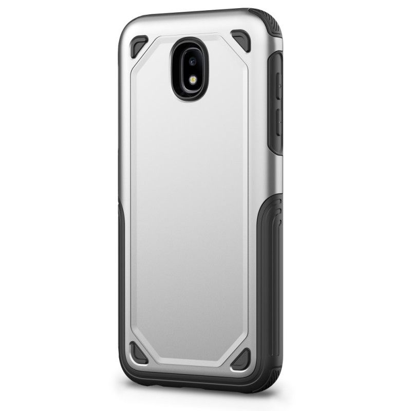 Etui Samsung Galaxy J5 2017 Szary Czarny Efekt Metalu Premium