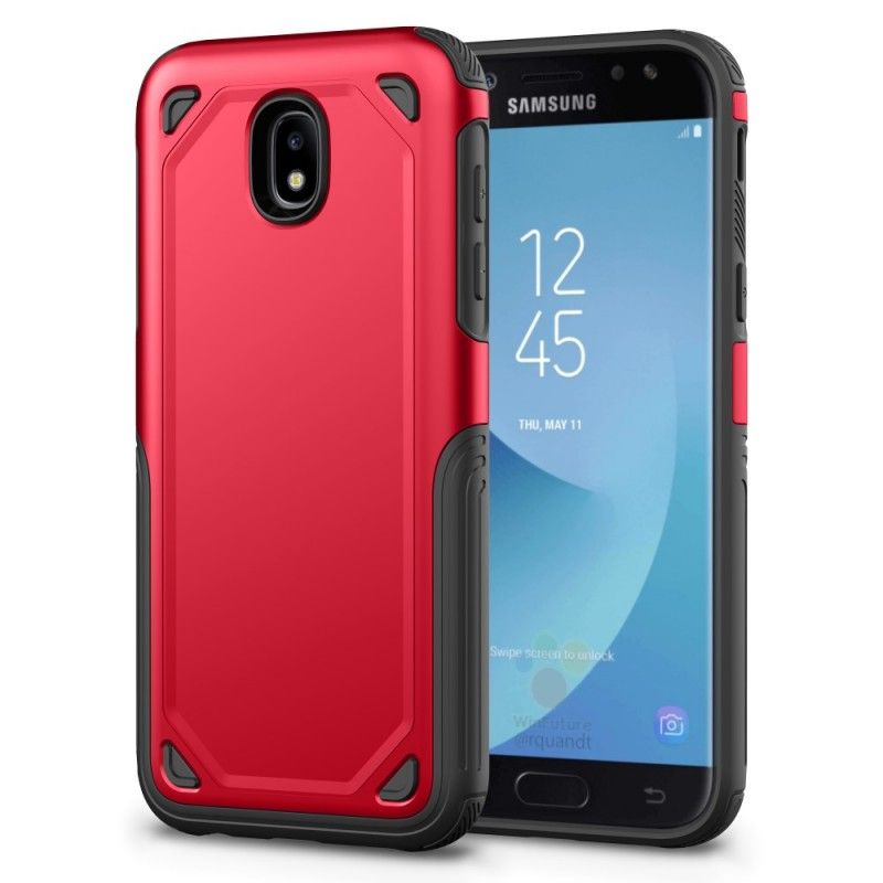 Etui Samsung Galaxy J5 2017 Szary Czarny Efekt Metalu Premium