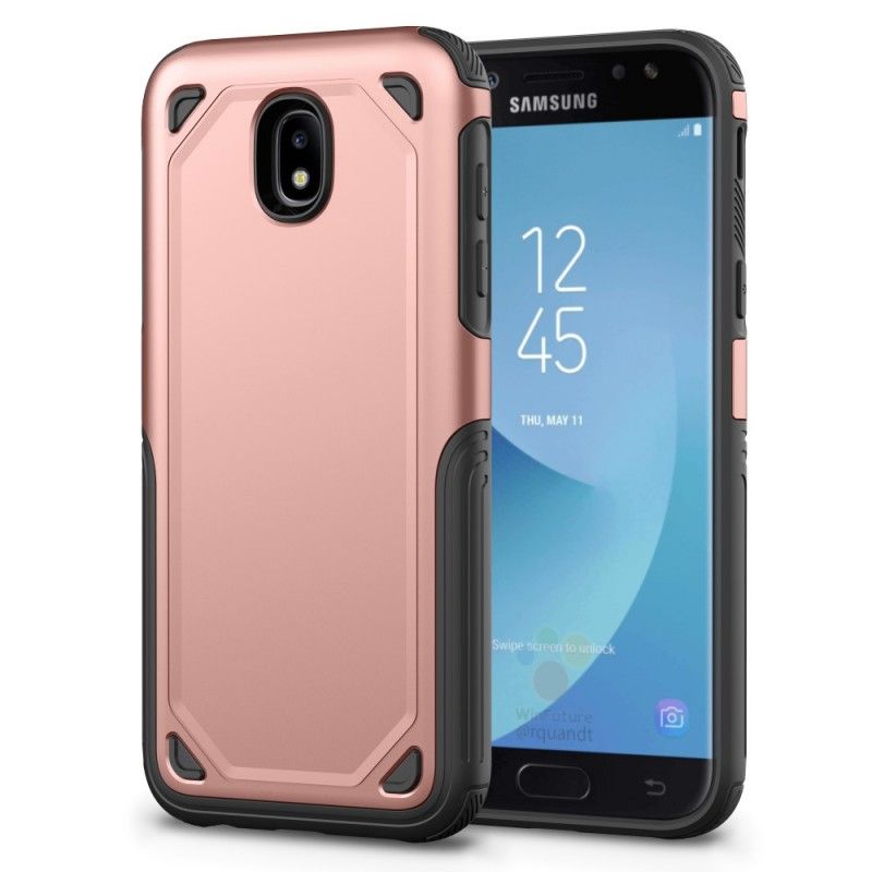 Etui Samsung Galaxy J5 2017 Szary Czarny Efekt Metalu Premium