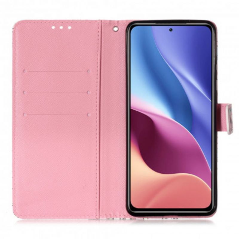 Etui Folio Xiaomi Mi 11i 5g / Poco F3 CZerwone Motyle