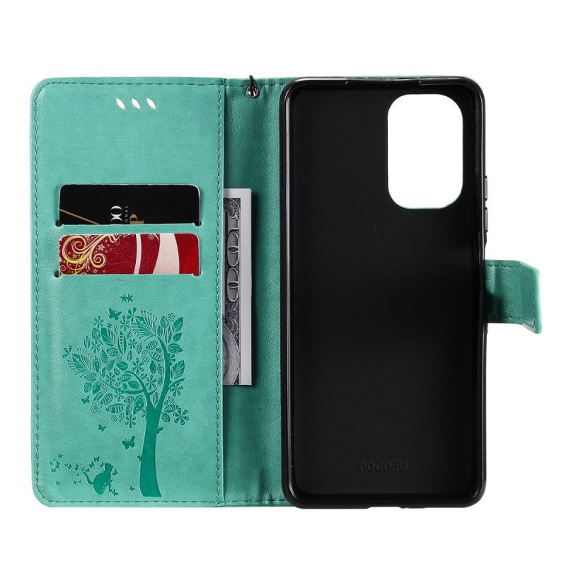 Etui Folio Xiaomi Mi 11i 5g / Poco F3 Kot I Motyle Etui Ochronne