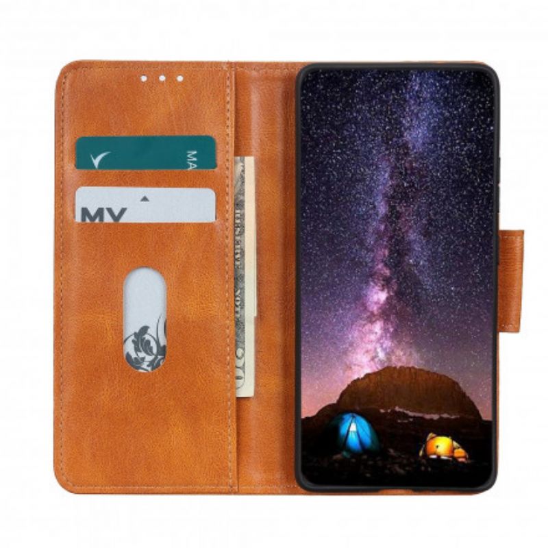 Etui Folio Xiaomi Mi 11i 5g / Poco F3 Odwracalne Zapięcie Z Efektem Skóry