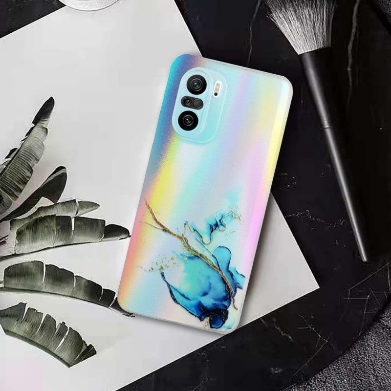 Etui Xiaomi Mi 11i 5g / Poco F3 Marmur Z Efektem Laserowym Etui Ochronne