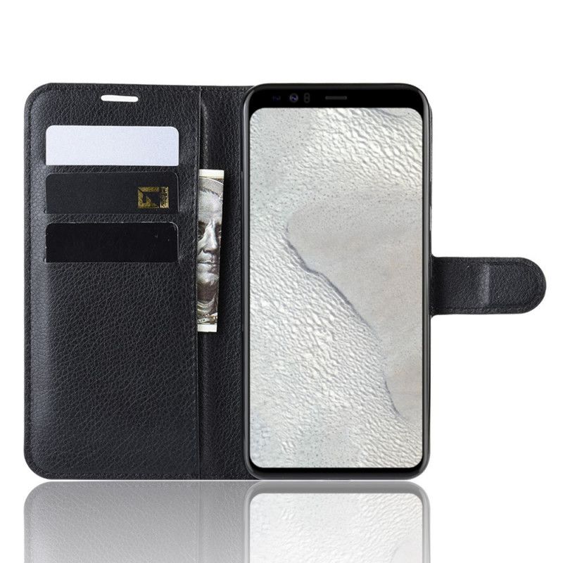 Etui Folio Google Pixel 4 XL Biały Czarny Klasyczny Etui Ochronne