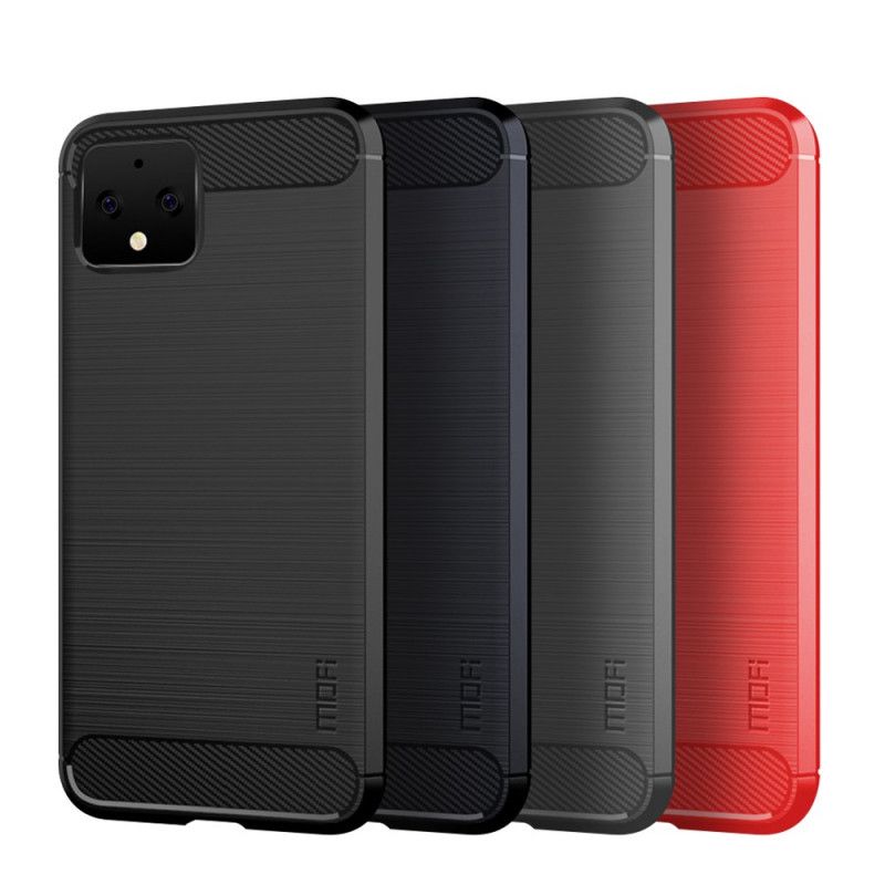 Etui Google Pixel 4 XL Szary Czarny Mofi Szczotkowane Włókno Węglowe Etui Ochronne