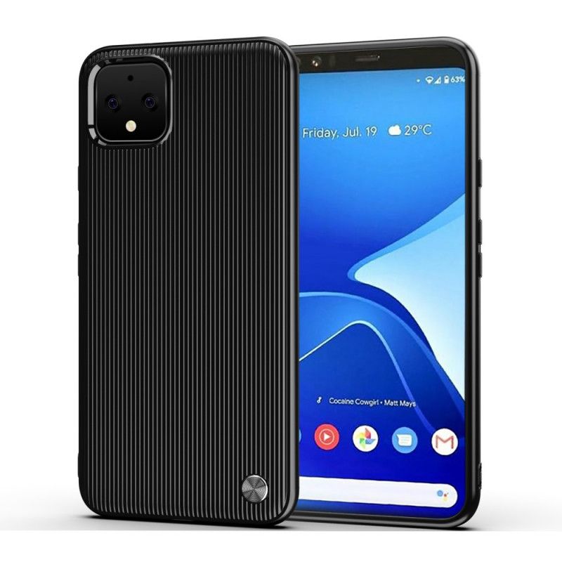 Futerały Google Pixel 4 XL Czerwony Czarny Etui na Telefon Silikon Strukturalny