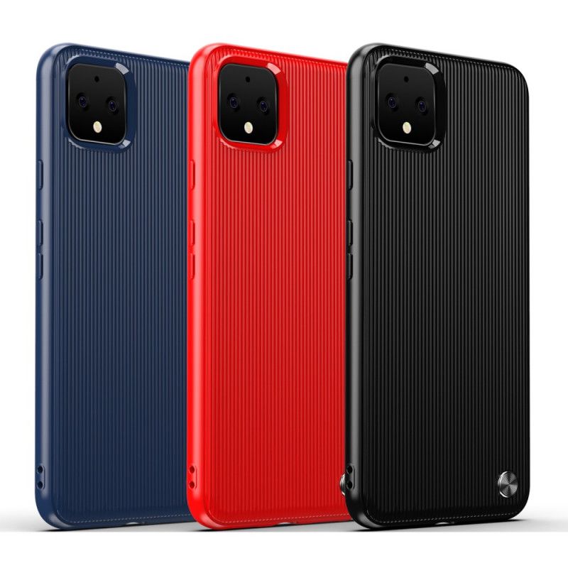 Futerały Google Pixel 4 XL Czerwony Czarny Etui na Telefon Silikon Strukturalny