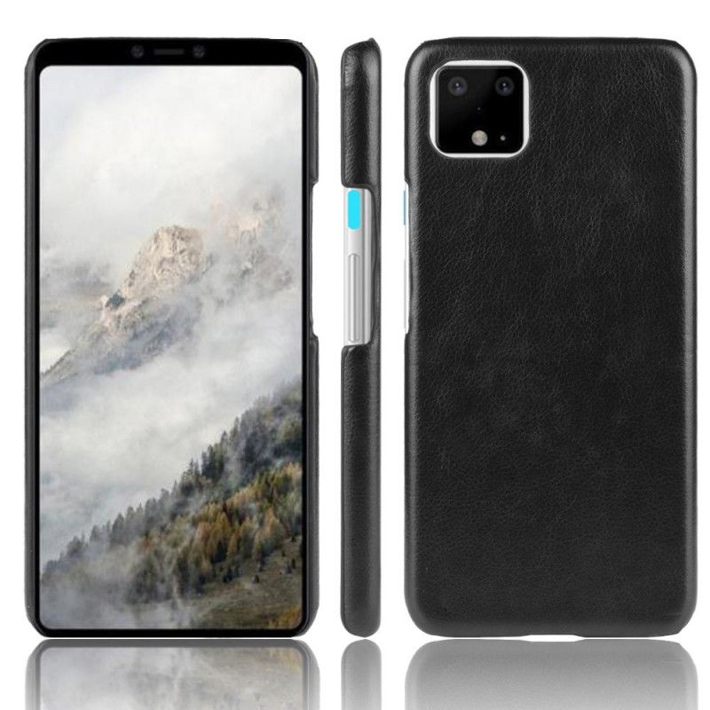 Futerały Google Pixel 4 XL Szary Czarny Etui na Telefon Efekt Skóry Liczi