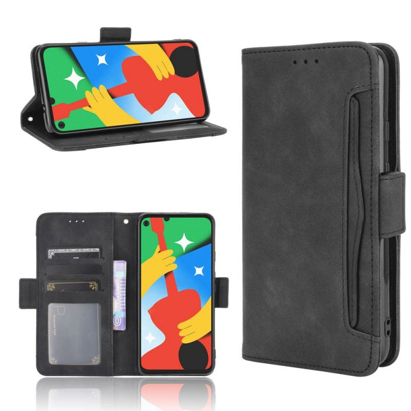 Etui Folio Google Pixel 4A 5G Czerwony Czarny Multikarta Pierwszej Klasy Etui Ochronne