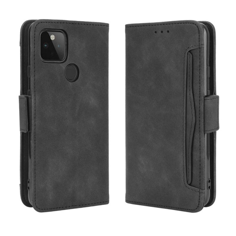 Etui Folio Google Pixel 4A 5G Czerwony Czarny Multikarta Pierwszej Klasy Etui Ochronne