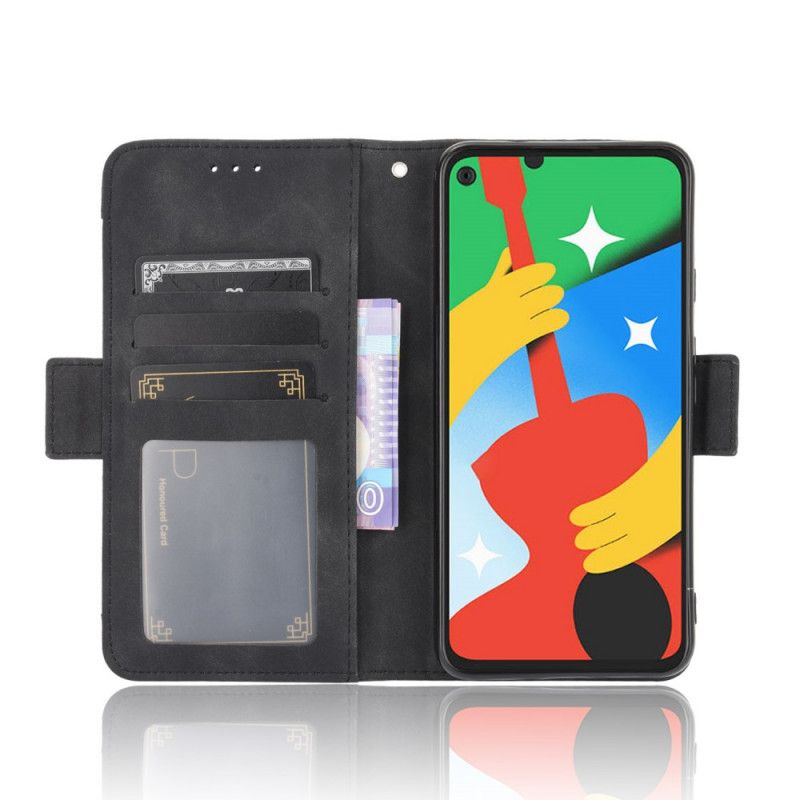 Etui Folio Google Pixel 4A 5G Czerwony Czarny Multikarta Pierwszej Klasy Etui Ochronne