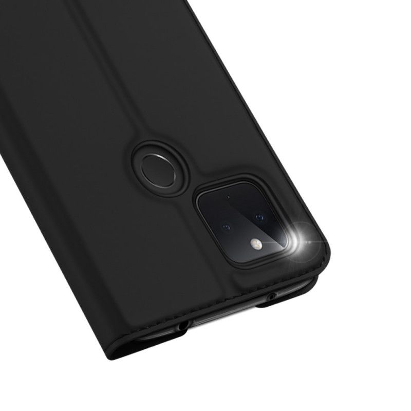 Flip Kotelot Google Pixel 4A 5G Granatowy Czarny Skóra Pro Dux Ducis Etui Ochronne