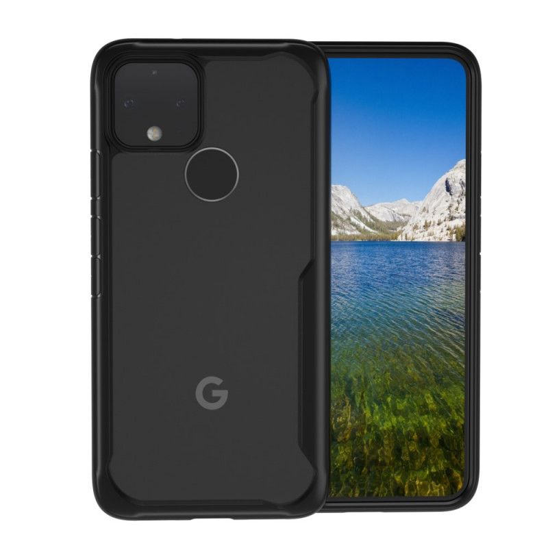 Futerały Google Pixel 4A 5G Czerwony Czarny Etui na Telefon Hybryda Z Fazowanymi Krawędziami