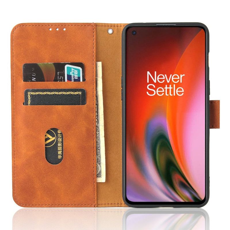 Etui Folio Do Oneplus Nord 2 5g Dotyk Skóry