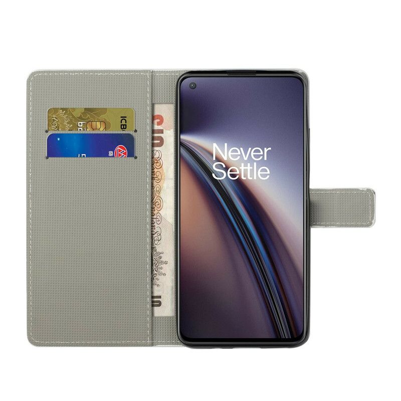 Etui Folio Do Oneplus Nord 2 5g Tropikalne Kwiaty