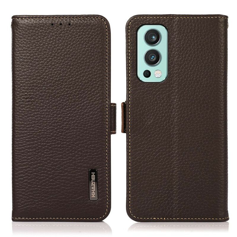 Etui Folio Oneplus Nord 2 5g Khazneh Lychee Leather