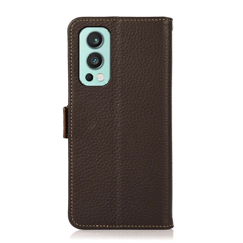 Etui Folio Oneplus Nord 2 5g Khazneh Lychee Leather