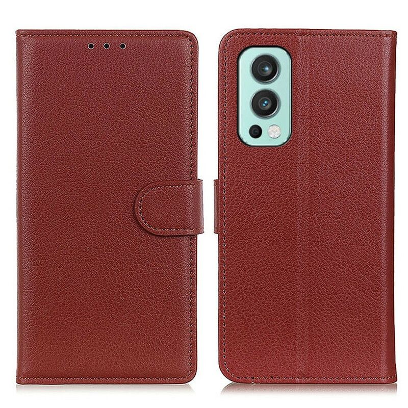 Etui Folio Oneplus Nord 2 5g Lychee Sztuczna Skóra