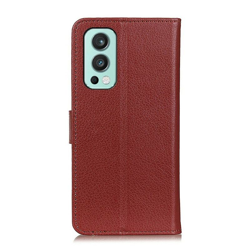 Etui Folio Oneplus Nord 2 5g Lychee Sztuczna Skóra