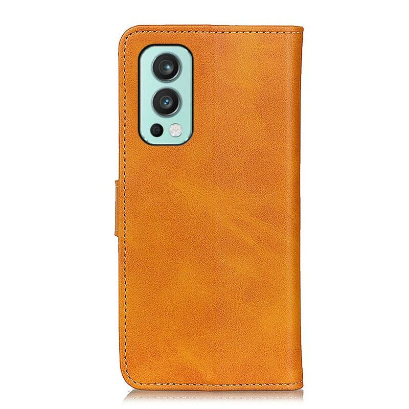 Etui Folio Oneplus Nord 2 5g Matowy Efekt Skóry Retro Etui Ochronne