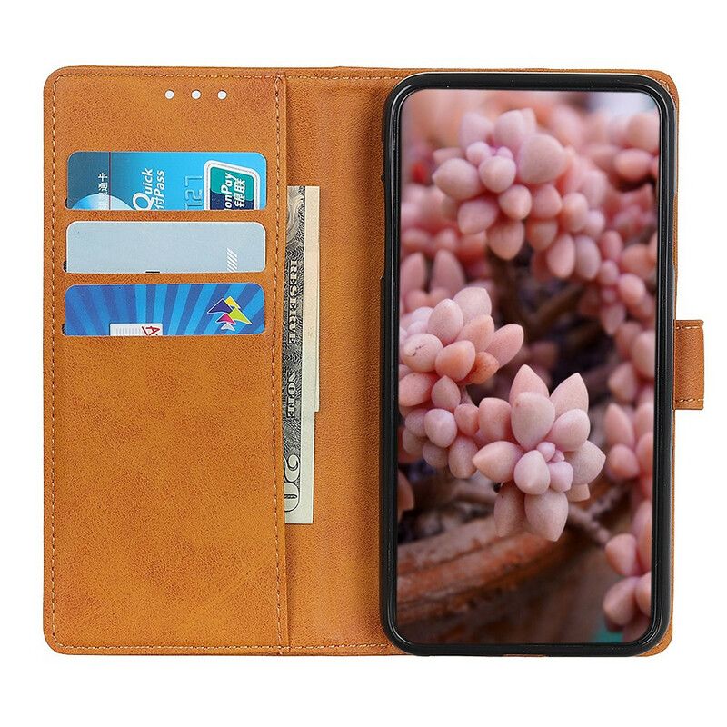 Etui Folio Oneplus Nord 2 5g Matowy Efekt Skóry Retro Etui Ochronne