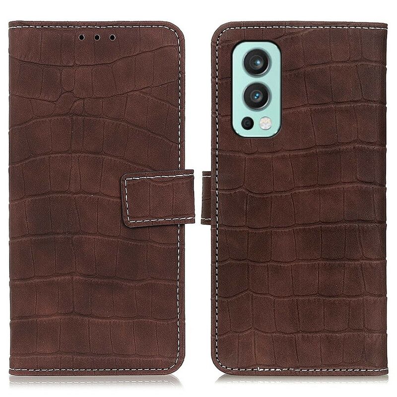 Etui Folio Oneplus Nord 2 5g Moc Krokodyla Etui Ochronne