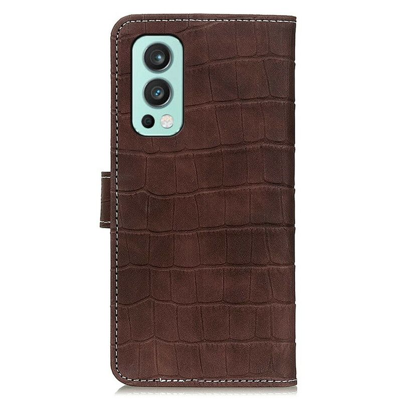 Etui Folio Oneplus Nord 2 5g Moc Krokodyla Etui Ochronne